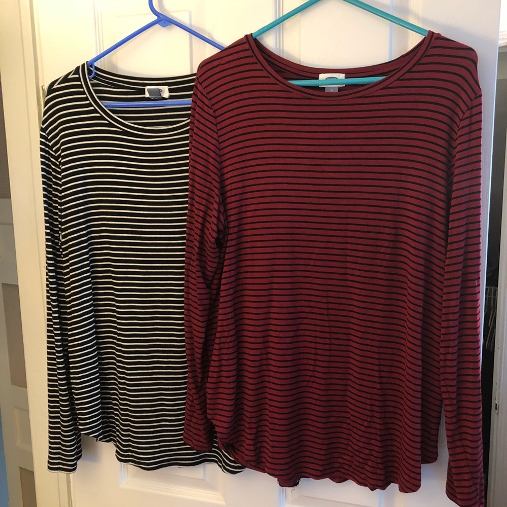 Two luxe long sleeve shirts